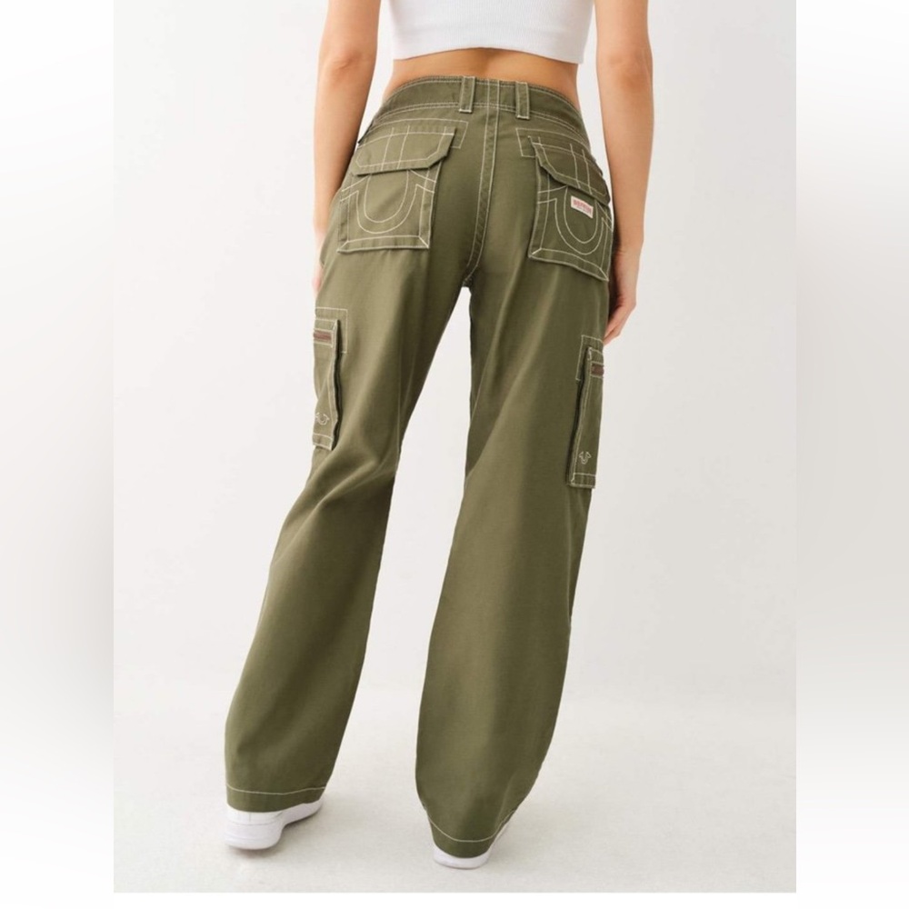 True Religion green cargos